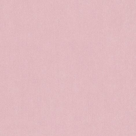 Papier peint uni rose Tapisserie intissée effet textile pour salle de bains Papier peint monochrome moderne idéal pour chambre (1/4)
