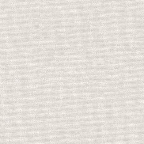Papier peint uni blanc gris moderne Tapisserie structurée effet textile Papier peint design naturel style country idéal pour couloir (1/4)