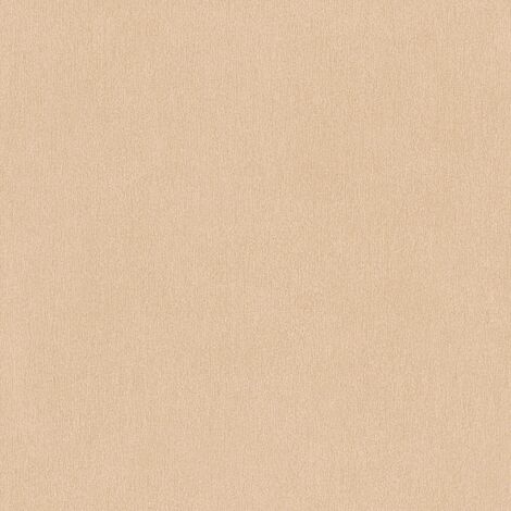 Papier peint uni beige orangé Tapisserie intissée effet textile pour chambre Papier peint monochrome moderne idéal pour salon (1/4)