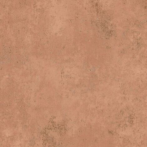 Papier peint intissé effet béton rouge orangé – 53 cm x 10,05 m – Lessivable et strippable – Bonne résistance à la lumière – A.S. Creations