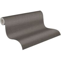 Papier peint intissé uni anthracite Tapisserie texturée aspect textile Papier peint gaufrage monochrome style minimaliste idéal pour salon