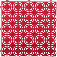 Dalle plastique rouge clipsable 12 mm Dalle à motifs circulaires Dalle 30x30 cm pour usage intensif idéal pour extérieur