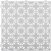 Dalle plastique blanche clipsable 12 mm Dalle à motifs circulaires Dalle 30x30 cm pour usage intensif idéal pour jardin et terrasse