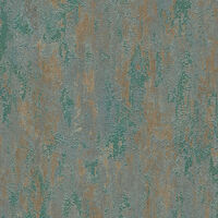 papier peint effet béton vert, marron, blanc brillant et gris - A.S. Création