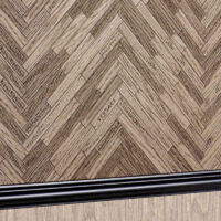Papier peint marron imitation bois chevrons Tapisserie motif chevrons pour chambre adulte moderne Papiers peints intissés chic