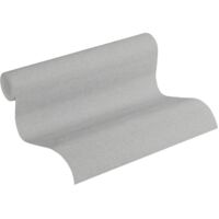 Papier peint lin gris clair Papier peint uni non-tissé avec effet lin moderne et vinyle Papier peint gris
