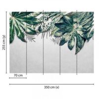 A.S. Creations – Papier peint panoramique vert et blanc motif feuille – Tapisserie nature pour bureau – Résistant à la lumière – Pose collée facile