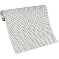 Papier peint motif cannage chevron gris | Tapisserie graphique chevron bois chambre à coucher | Papier peint salle de bain & bureau