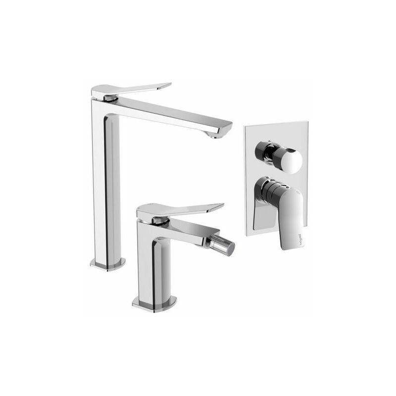 TI03 Set lavabo prolungato bidet incasso doccia 2 uscite TILT PAFFONI