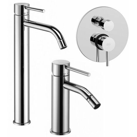 Set rubinetteria bagno Paffoni stick per lavabo bidet e incasso