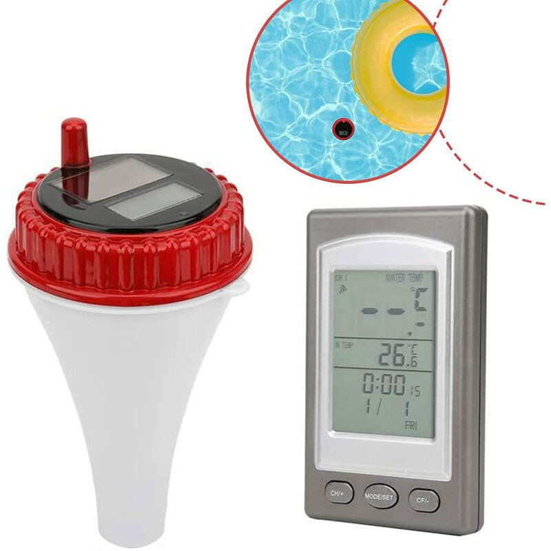 Drahtloses schwimmendes Thermometer, WiFi-Solarthermometer, schwimmendes  Pool-Thermometer, Solar-Schwimmbad, ferngesteuertes digitales  Wasser-Hygrometer