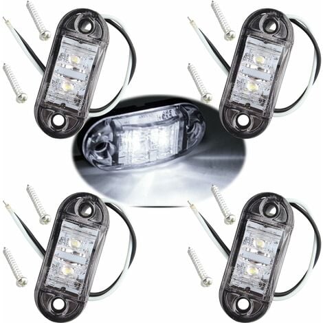 4 Stück IP65 ovale LED-Markierungsleuchten 12 V/24 V vorne und