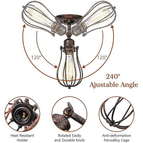 DC VOLTAGE Retro Deckenleuchte Aus Eisen & Hanfseil – Höhenverstellbar – Industriestil Pendelleuchte