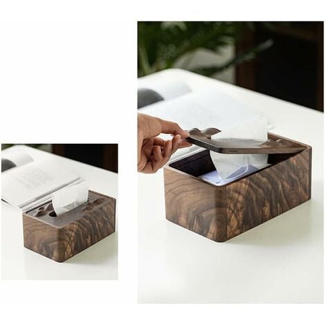 Taschentuchbox aus Holz, Papierhalter, Spender für Schlafzimmer