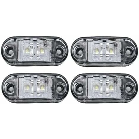 4 Stück LED-Seitenmarkierungsleuchten, 12 V/24 V, vordere und hintere  Lichter, wasserdichte Blinker, Positionsseitenleuchten für
