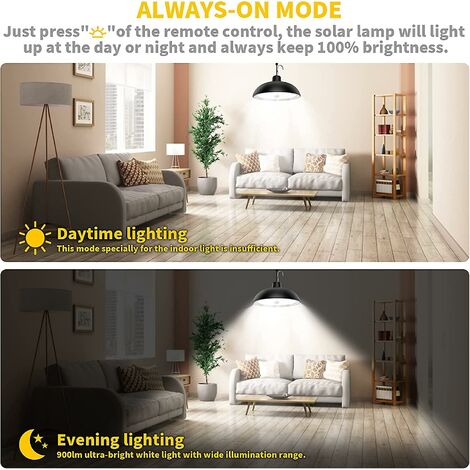 Luce solare per esterni, 78 LED 4 modalità con sensore, telecomando, pannello solare regolabile a 360°, 3 livelli di luminosità, impermeabile IP65