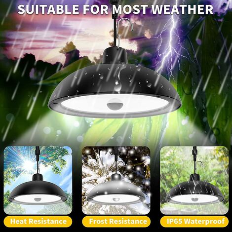 Luce solare per esterni, 78 LED 4 modalità con sensore, telecomando, pannello solare regolabile a 360°, 3 livelli di luminosità, impermeabile IP65