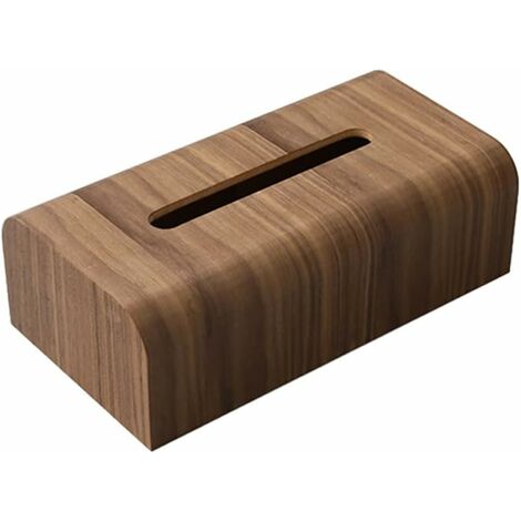 Tissue-Box Holz 31cm Braun Ziegelform Kosmetiktuch-Spender Taschentuch
