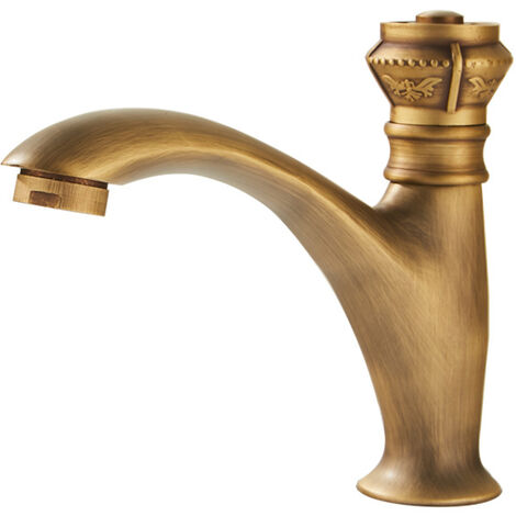 ANVAVA Badezimmer-Wasserhahn Aus Messing – Einzelgriff-Armatur Mit 2 Strahlarten & Filter, Inkl. Deckplatte