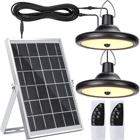 Solar-Außenleuchte mit 4 Beleuchtungsmodi und 6 Helligkeitsstufen, ausgestattet mit Bewegungssensoren und Fernbedienung für Solar-Außenleuchten, verwendet für Pavillons, Balkone und Terrassen (1/5)