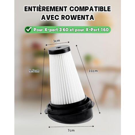 4 Filtre Pour Rowenta X-pert 3.60 Rh6921wo Rh6933wo Rh6971wo Rh6973wo Rh6974wo Rh6985wo Filtre Aspirateu Balais De Rechange