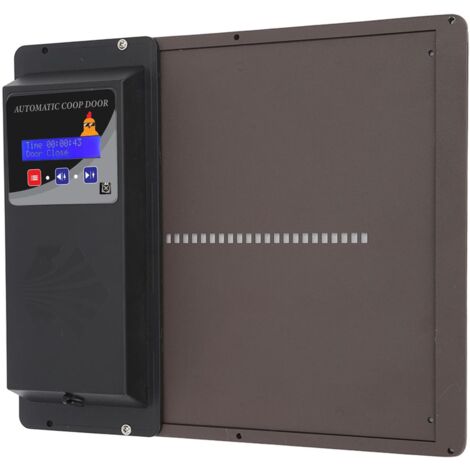 Automatische Hühnerkäfig-Tür, USB-programmierbarer horizontaler Metall-Solar-Fernbedienungs-Hühnerkäfig-Türöffner, Hühnerkäfig-Türöffner mit Lichtsensor-Timer für Zuhause, Café
