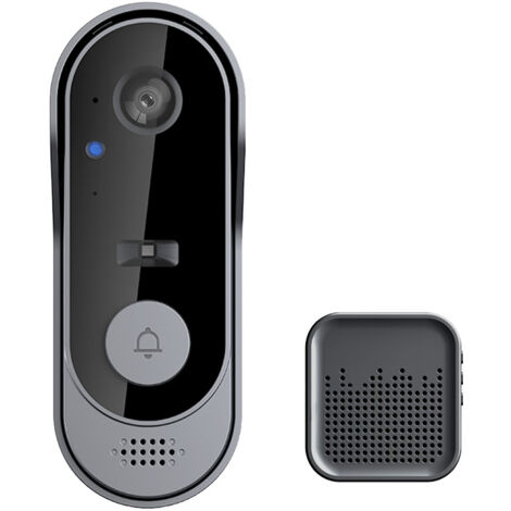 Drahtlose Türklingel mit 1080P-Kamera, WLAN-Video-Gegensprechanlage für den Innenbereich, Zwei-Wege-Audio, SD-Karte und Cloud-Speicher, IP66 wasserdicht, 130° Weitwinkel-Infrarot-Nachtsicht, M9 ohne P