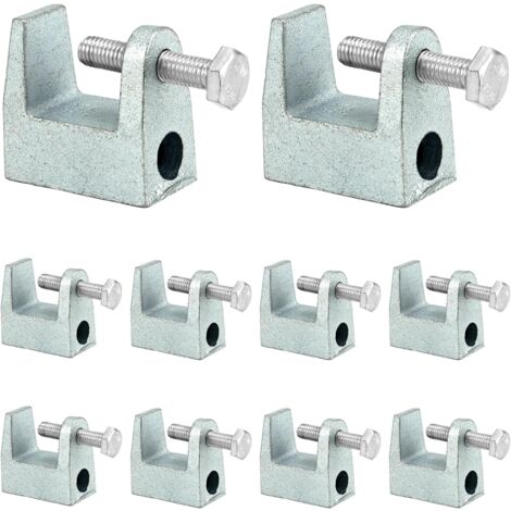 12 Stück Trägerklemme, verzinkter Stahl, für Brückenbau, Hochbau, M12 (12 mm) (1/5)
