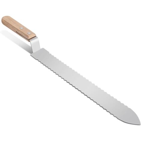 Kaltentdecklungsmesser, Imkereiwerkzeug, 11 Zoll gezackte Klinge aus Edelstahl, Honigwabenmesserschaber, manueller Honigschleuder und Entdeckelungsöffner mit Holzgriff