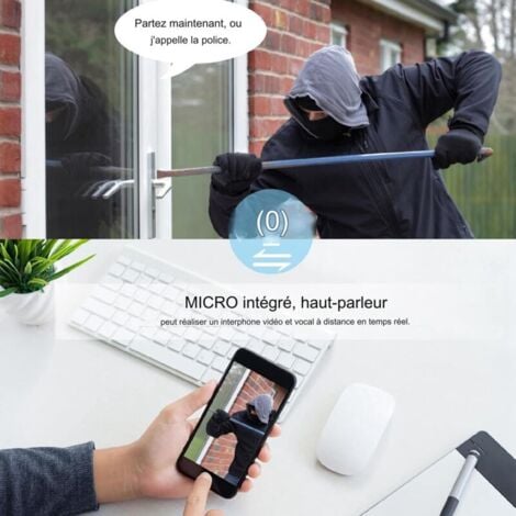 Caméra Surveillance WiFi Extérieure sans Fil PTZ, Livré avec 16 fonctions puissantes,1080P Caméra IP 360° sans Fil Étanche, Vision Nocturne en Couleur