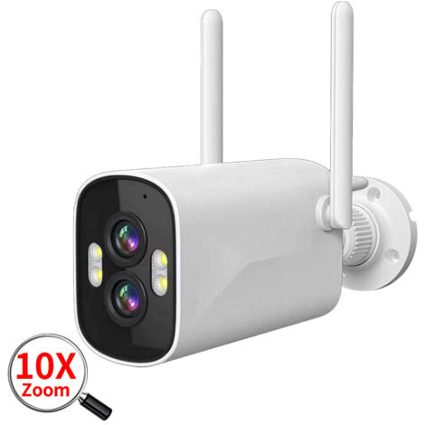3,0 MP Dual-Antennen-Überwachungskamera für den Außenbereich, PoE, Farbe, kompakt, wetterfest, Live-Streaming-IP-Kamera, WiFi, HD, Nachtsicht-Überwachungskamera, 10-facher Zoom, 3 MP (1/5)