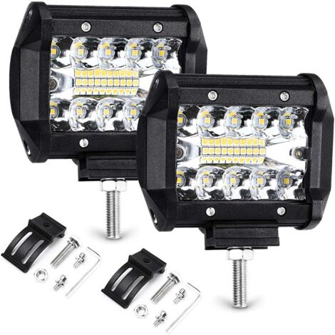 Zusatzscheinwerfer 2 x 70W LED Arbeitsleuchte 12V 7200lm 6000K IP68 Wasserdicht Große Leuchte SUV UTV ATV Nebelscheinwerfer Offroad Scheinwerfer