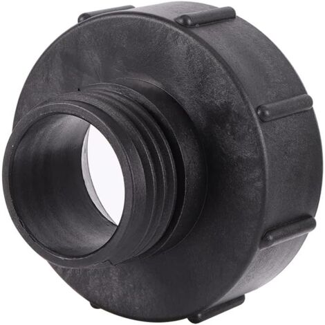 1 IBC Adapter S100x8 auf Reduzierstück S60x6 Grobgewinde mit Deckel Tankadapter IBC Adapter Regenwassertank Fassventil für Gartenhähne