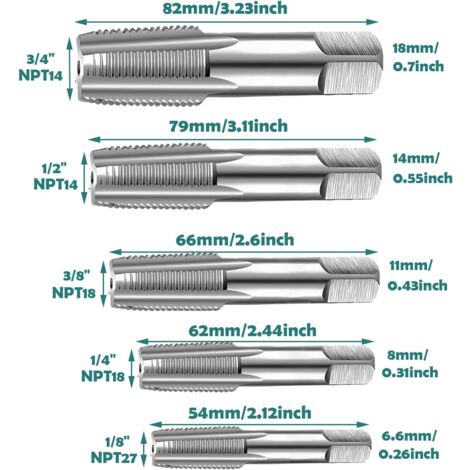 Gewindebohrer-Steckschlüssel Set, 2 Stück – Verstellbar Für M3-M12, Mit 1/4" Und 1/2" Antrieb, Aus Chrom-Molybdän-Stahl