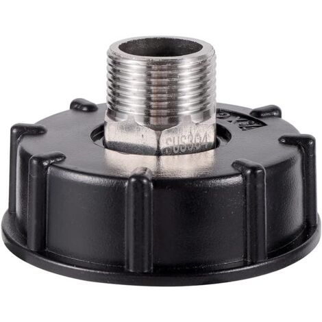 IBC-Tankadapter S60X6 Grobgewinde mit Edelstahl-Außengewinde mit Schlauchanschluss (25 cm Außengewinde) (1/5)