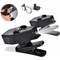 Mini-Leselicht, Aufsteckkappe, LED-Aufstecklicht für Schutzbrillen, Camping, Lesebrille, Lampe, Angelgerät, Wartung (1 Paar)