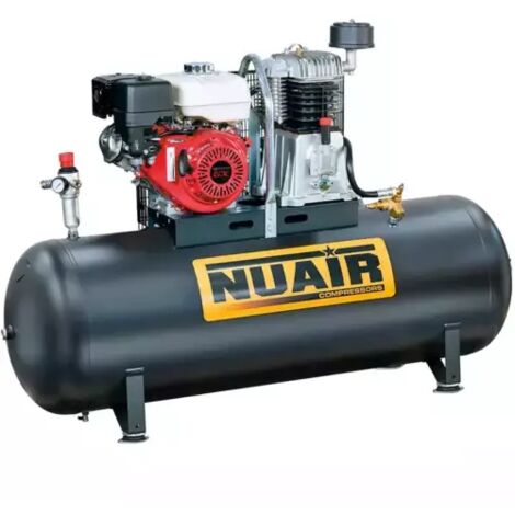 Nu Air – Compresseur d'air à piston thermique 270 litres – Moteur HONDA 11 CV – Pression 12 bar – Débit 57 m3/h pour chantiers extérieurs