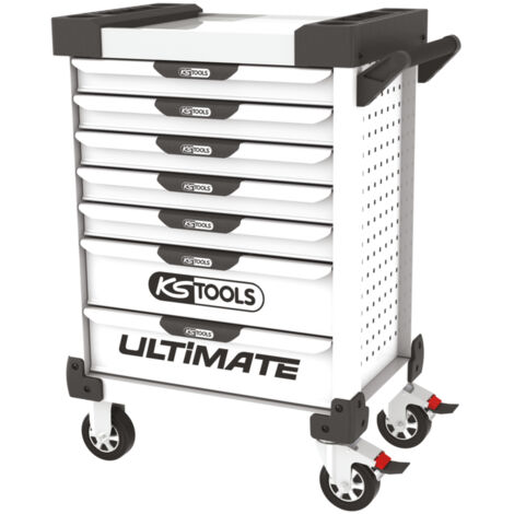 KS Tools - Servante ULTIMATE blanche, 7 tiroirs - 803.0007