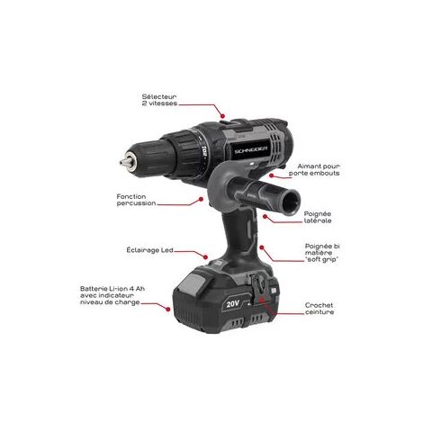 Perceuse-Visseuse Sans Fil 18V 120Nm Dong Cheng - 2 Batteries 4Ah, Percussion, Mandrin 13mm - Idéal Bricolage & Pro