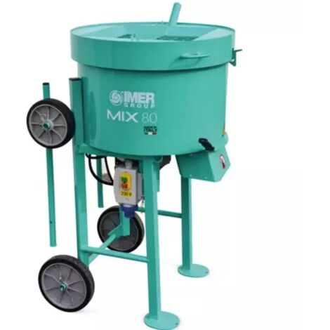 Imer – Malaxeur autonome monophasé 1 kW 230V – Capacité 80L – Vitesse 44 trs/min – Pour matériaux difficiles – Moteur 6.5A