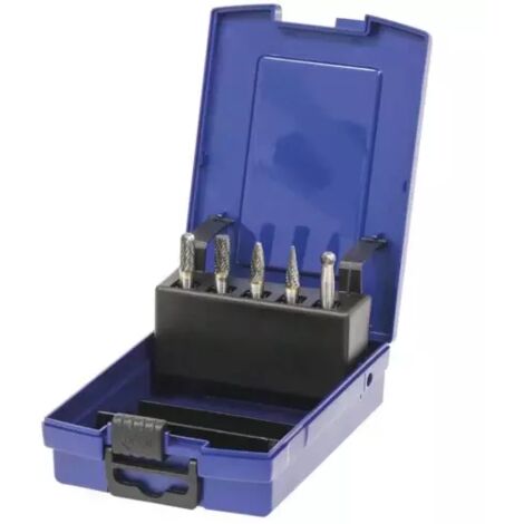 Fraise métallique sur tige 6mm - coffret PVC de 5 pcs (1/3)