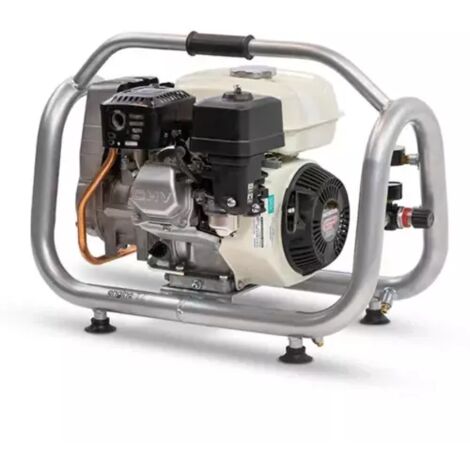 Abac – Compresseur thermique 4,8 CV essence – Moteur Honda – Capacité 2,5 litres – Pression 10 bar – Débit 16,5 m³/h – Niveau sonore 76 dB(A)