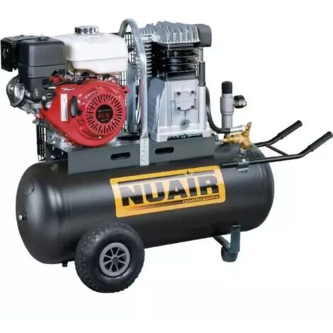 Nu Air – Compresseur d'air thermique 100 litres – Moteur HONDA 5.5 CV – Pression 10 bar – Débit 22 m³/h pour chantiers et ateliers