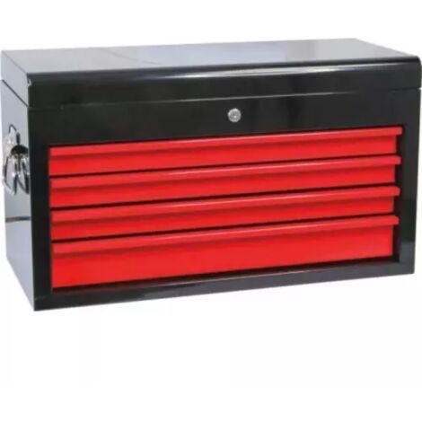 Drakkar Equipement – Coffre de servante roulante 4 tiroirs – Métal noir – Dimensions 660x307x377mm – Charge maximale 19,8kg – Pour organisation outillage