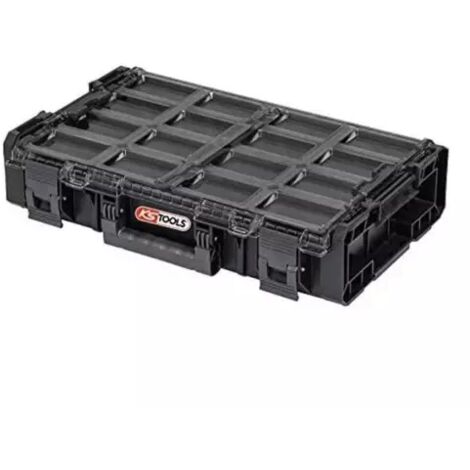 Kstools – Mallette organiseur 12 compartiments – Ultra-robuste – Étanchéité à l'eau et à la poussière – Poignée bi-matière pour transport facile