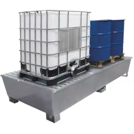 Bac de rétention 1000 Litres en acier pour IBC (1/2)
