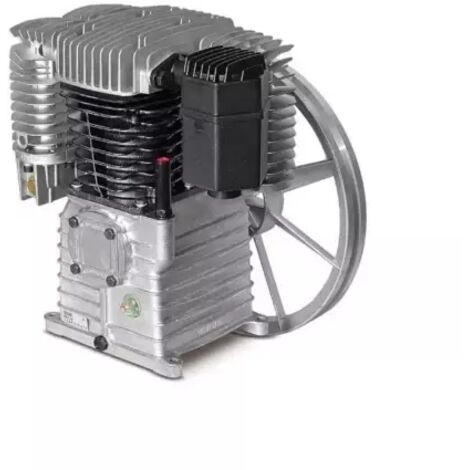 Nu Air – Tête de compression 4CV – Débit 30 m³/h – Pression 10 bar – 2 cylindres 2 étages – Avec volant et filtre (1/3)