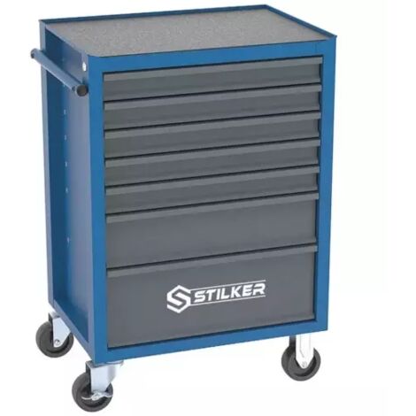 Sodise – Servante d'atelier roulante 7 tiroirs – Dimensions 675x450x900mm – Charge maximale 53kg – 147 outils inclus pour réparations professionnelles