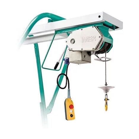 Imer – Treuil électrique 300 kg avec télécommande 1,50 m – Vitesse 19 m/min – Hauteur de travail 30 m – Moteur 1,1 kW 220V