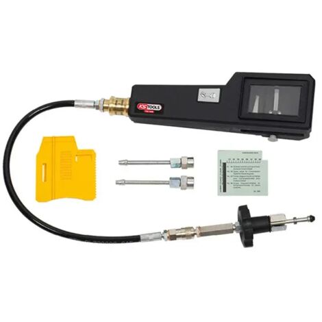Ks Tools – Testeur de compression moteur essence – Raccord rapide M10/M12/M18 – 48 cartes diagramme – Enregistre jusqu'à 8 tests
